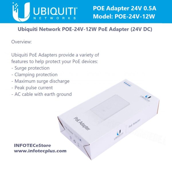 Ubiquiti PoE Adapter 24V 0.5A White - Image 2