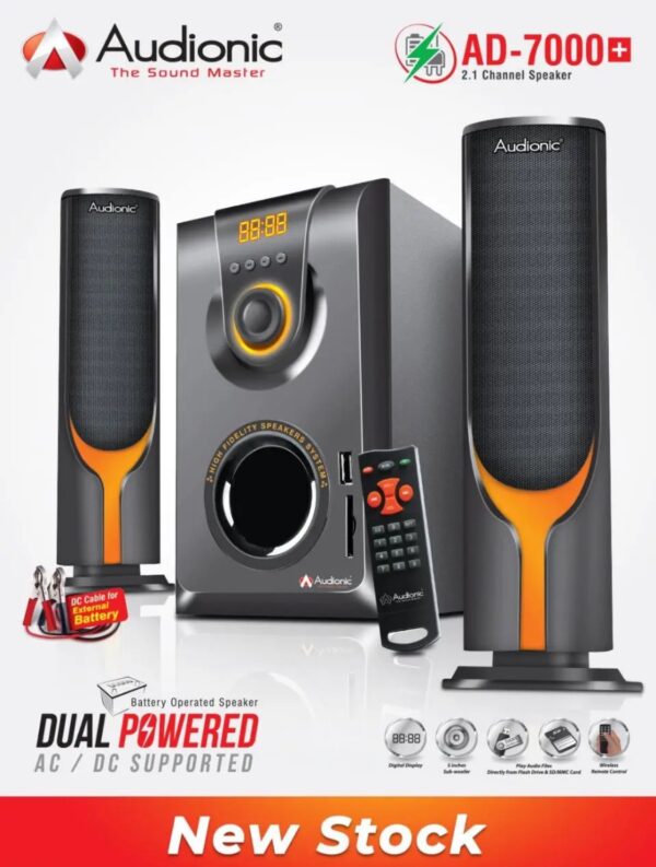 Audionic AD7000 Plus 2.1 Multimedia Woofer Speaker - Image 2