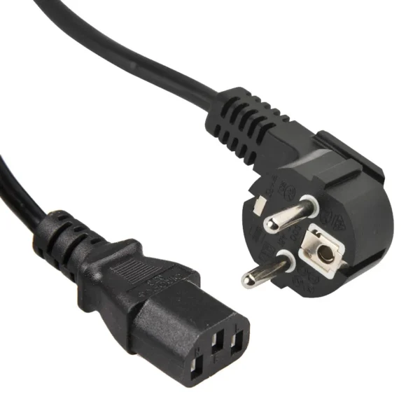 Computer Power Cable Cord – 1.5m for Desktops, PC, Printers, and Monitors